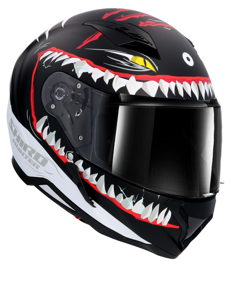 HUNTER SHARK MATT BLACK INTEGRAL MC HJÄLM 