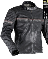Stealth 92X Vintage Sort Goatnappa Ce Premium Mc Læderjakke