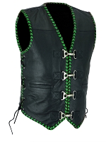 Anarcho Club Greenrib Vest Lædervest