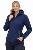 Lady Bandit Armor Navyblue Softshell Ce-Aa Motorcykeljakke Til Allt Vejr