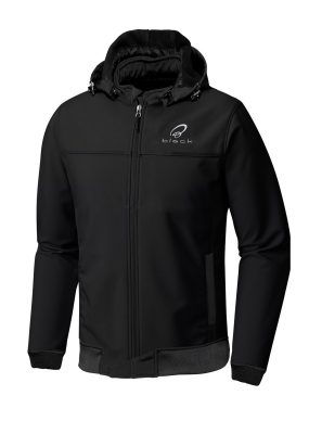 Black Premium Soft Shell Motorcycle Hoodie Black Ce-A Motorcykel Jakke