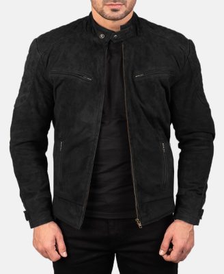 Nubuck Retro Black Ce Premium Mc Læderjakke