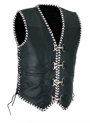 Anarcho Club Whiterib Vest Lædervest