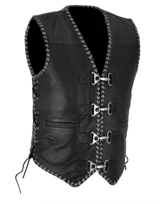 Anarcho Club Greyrib Vest Lædervest