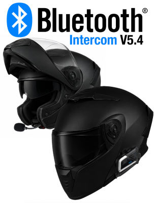 Intercom Mach-22 Bluetooth Matt Black S9Xm Mc Hjelm