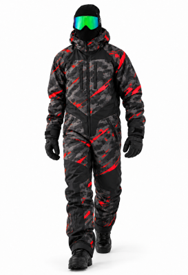 Premium Ignition Mørk Red Overall Atv/Snømobile Ce Allt Vejr