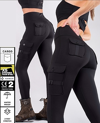 Lady Cargo Touring Vandtæt Ce 17092 Leggings Biker Mc Pants Mcv