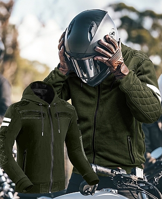 Premium Rivalarmygreen Ce 17092:2020 Vandtæt Mc Hoodie Mcv
