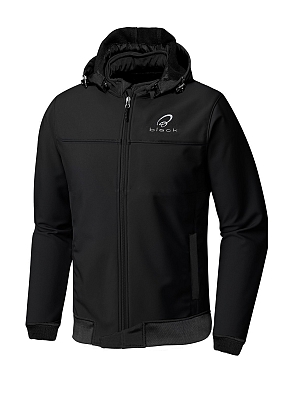 Black Premium Soft Shell Motorcycle Hoodie Black Ce-A Motorcykel Jakke