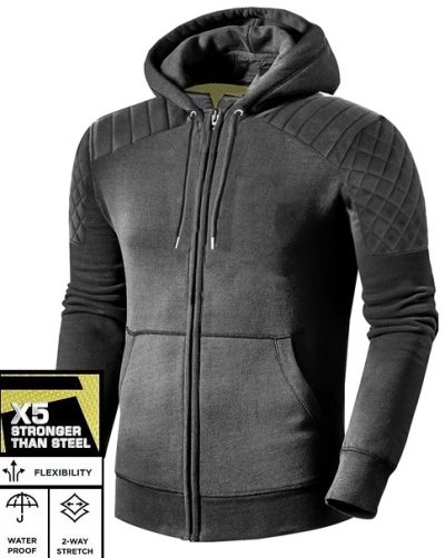 Premium Ce 17092:2020 Classic Grå Vandtæt Mc Hoodie
