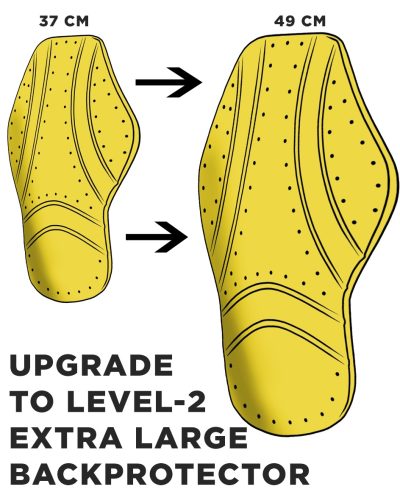 Opgradering Til Blød Ce Level-2 Beskyttelse + Ekstra Stor Dækning Rygbeskyttelse 37 Cm Til 48 Cm Ce Level-2
