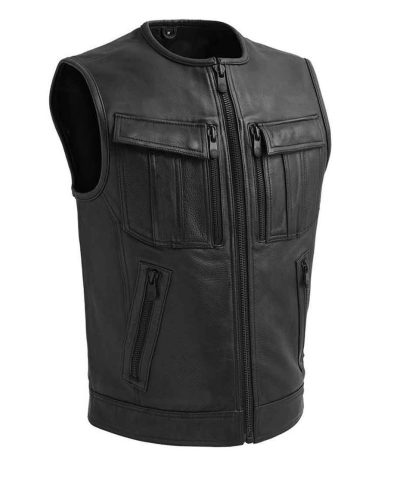 Premium Armor Fullbody Dobbelt Zip Vest Lædervest Ds1