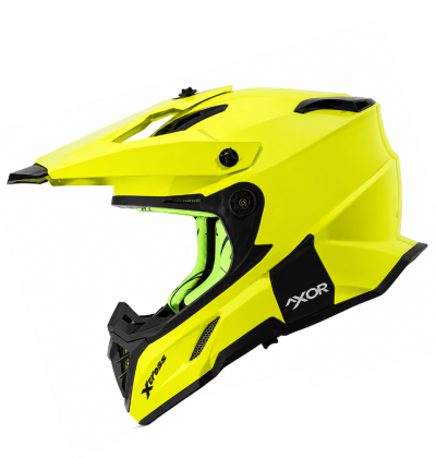 Axor X-Cross Solid Fluor Yellow Motocross Cross Hjelm 