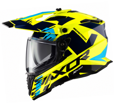 Adventure Xcross Dualvisor D/V X1 Fluor Yellow Ece 22-06 Mc Hjelm