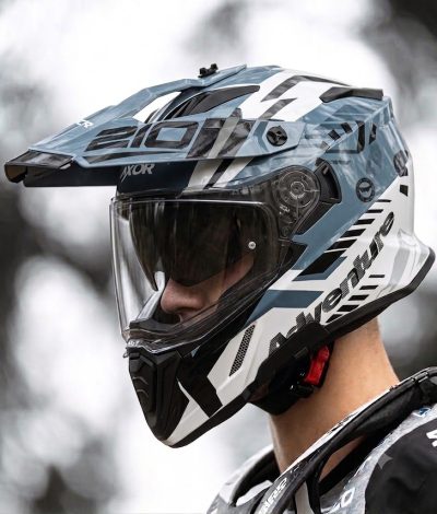 Adventure Xcross Dualvisor Speedometer White Grey Ece 22-06 Mc Hjelm