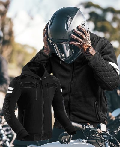 Premium Rivalblack Ce 17092:2020 Vandtæt Mc Hoodie Mcv