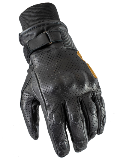 Vintage Rider Black Waterproof Street Gadehansker