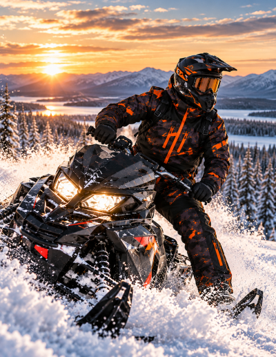 Premium Ignition Mørk Overall Atv/Snømobile Ce Allt Vejr