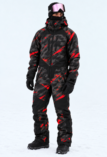 Premium Ignition Mørk Red Overall Atv/Snømobile Ce Allt Vejr