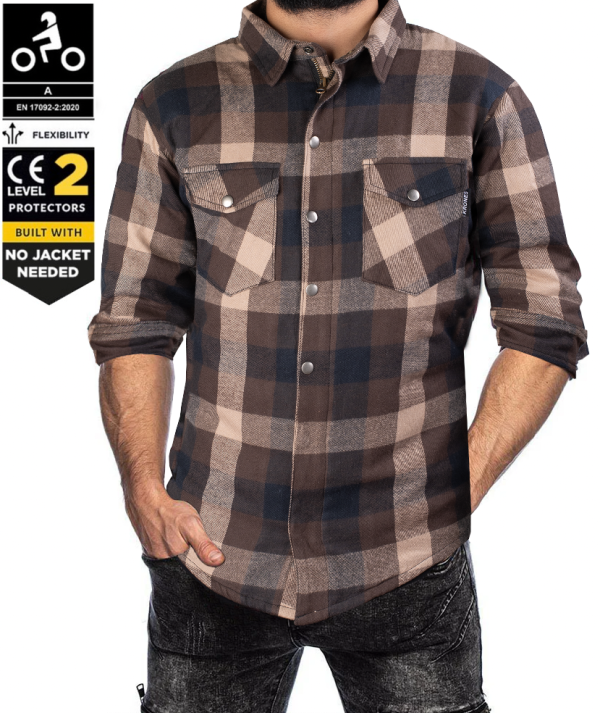 Kevlar Shirt Bronco Ce 17092:2020 Flannel Mc Shirt 