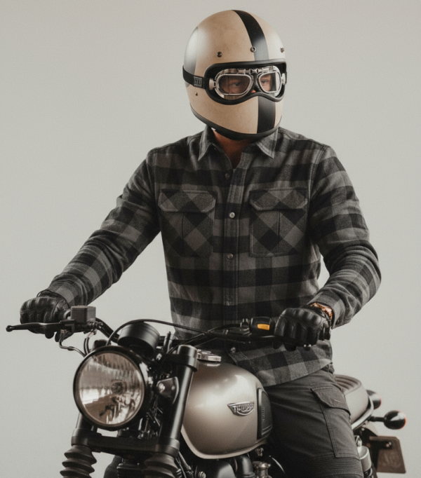 Kevlar Shirt Grå Sort Ce 17092:2020 Flannel Mc Shirt - Mcv
