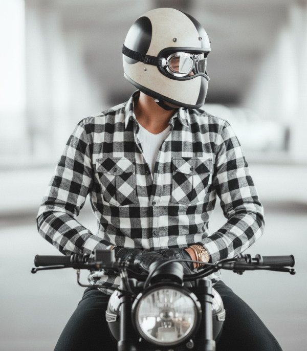 Flannel Premium Ce 17092:2020 Hvid Vandtæt Mc Shirt - Mcv