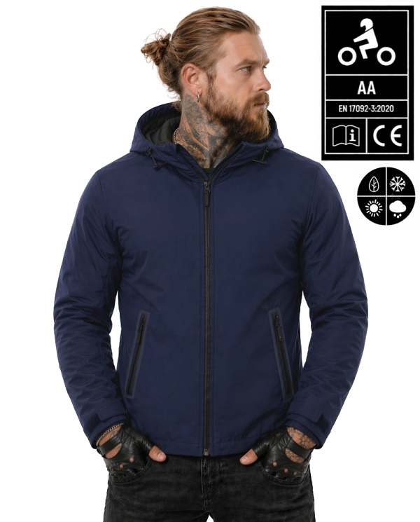 Bandit Armor Navyblue Softshell Ce-Aa Motorcykel Jakke