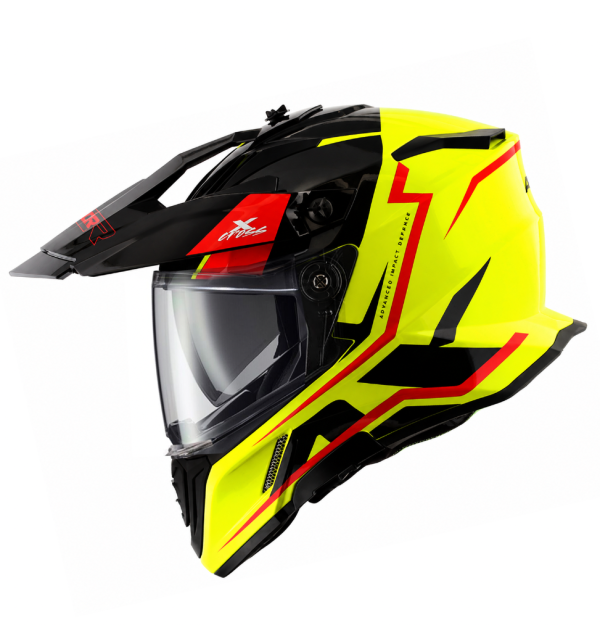 Adventure Xcross Dualvisor Flagstaff Fluor Yellow Ece 22-06 Mc Hjelm