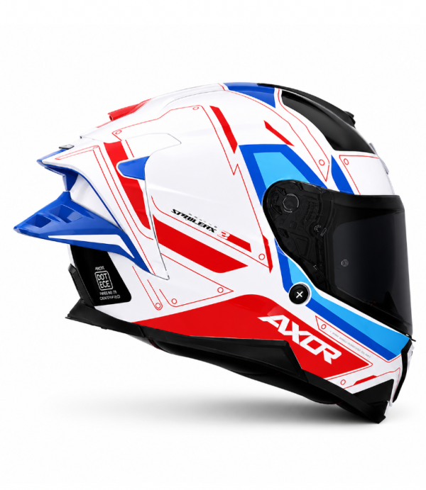 Brutale Plexus Ryden White Red Ece 22.06 Solskærm Mc Hjelm
