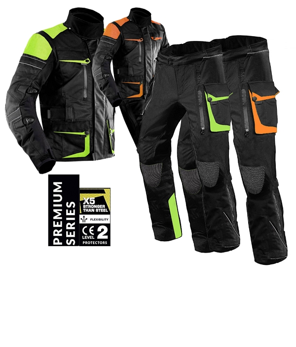 FULD SÆT PREMIUM DYNATECH KEVLAR 17092:2020 VANDTÆT MOTORCYKEL FULDDRÆGT