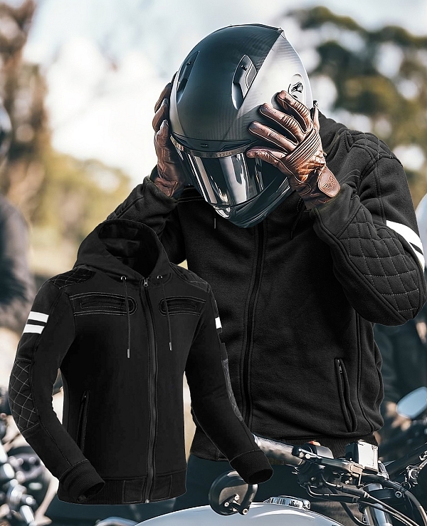 Premium Rivalblack Ce 17092:2020 Vandtæt Mc Hoodie Mcv