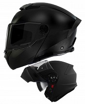 Nighthawk Dark Edition 22.06 Flip Front Mat Sort Oplukkelig Motorcykelhjelm