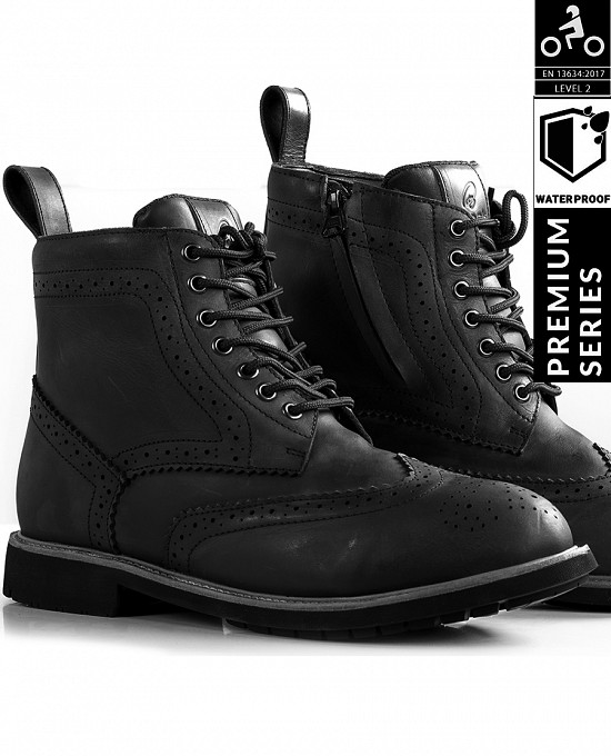 Black Officer Wp Brogue Black VandtÆtte Mc StØvler