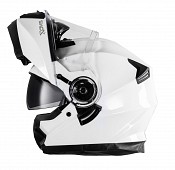 Shox Destination Solid Flip Front Ece R22.06 Gloss White Mc Hjelm