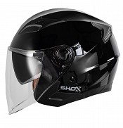 Shox Defender Solid Open Face Ece R22.06 Gloss Black Jet Mc Hjelm