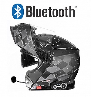 Rs-982 Bluetooth Matt Tc/typ4 S8x Bluetooth 5.0 Motorcykel Hjelm