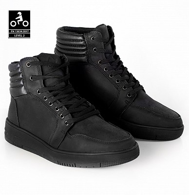 Black Street Air Ankle Motorcycle Boot Fullblack Motorcykel Sneakers